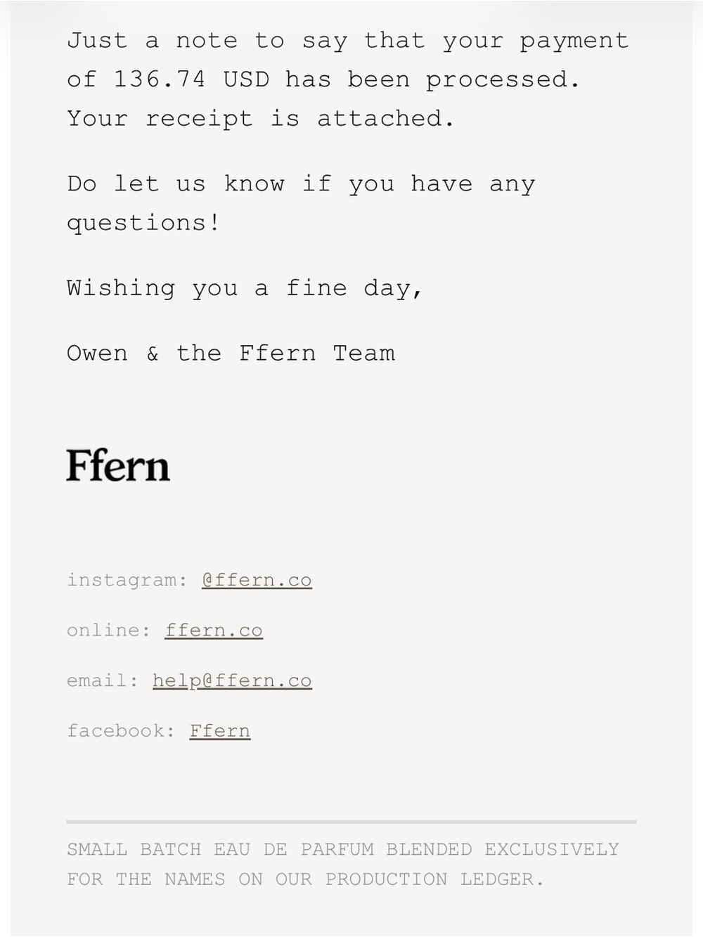 Ffern Spring Perfume - Picture 7 of 11
